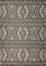 Amelia 200cm x290cm Tribal Textured Hypo-Allergenic Wool Rug - Charcoal