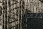 Amelia 240cm x320cm Tribal Textured Hypo-Allergenic Wool Rug - Charcoal