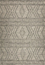 Amelia 240cm x320cm Tribal Textured Hypo-Allergenic Wool Rug - Grey