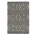 Amelia Tribal Textured Hypo-Allergenic Wool Rug - Charcoal Rug Mos-Local 155cm x 225cm