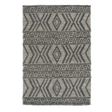 Amelia Tribal Textured Hypo-Allergenic Wool Rug - Charcoal Rug Mos-Local 155cm x 225cm