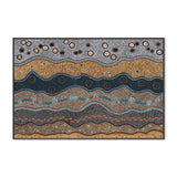 Ancestors In The Sky, Yellow Earthy Tone, By Domica Hill Wall Art Gioia-Local 60x40cm Framed Canvas Black