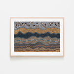 Ancestors In The Sky, Yellow Earthy Tone, By Domica Hill Wall Art Gioia-Local 60x40cm Framed Poster Black