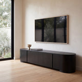 Anja 2.2m TV Entertainment Unit - Full Black TV/Entertainment Unit Dwood-Core