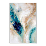 Aqua Currents, By Alpenglow Workshop Wall Art Gioia-Local White Framed Canvas 40x60cm