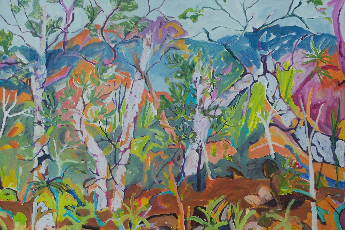 Arakwal, By Christine Read Wall Art Gioia-Local 60x40cm Framed Canvas Gold