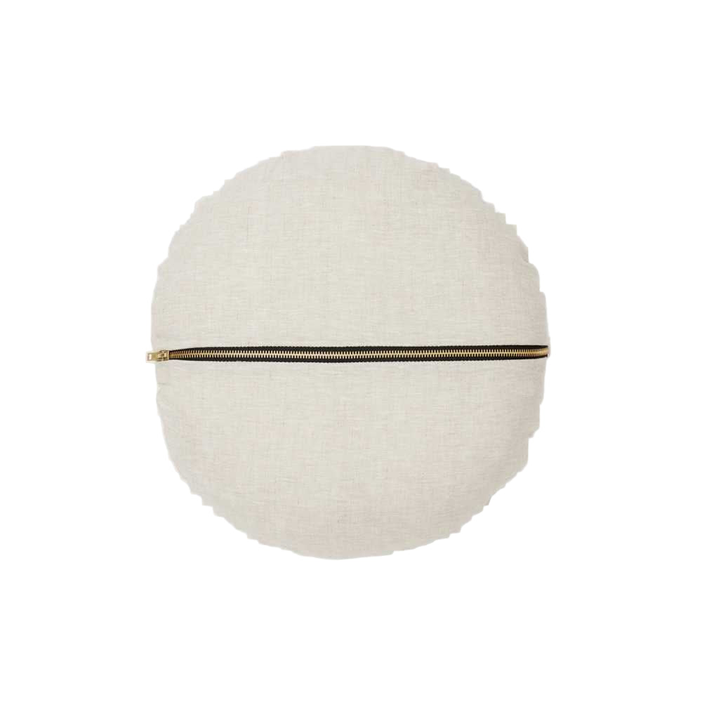 Ex Display - Arles Round Cushion - Toffee with Feather Inserts Cushion Warran-Local