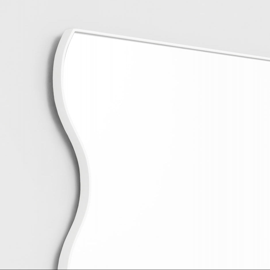 Artemis 165cm Wave Mirror - White Mirror Warran-Local