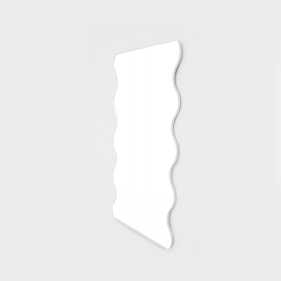 Artemis 165cm Wave Mirror - White Mirror Warran-Local