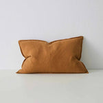 Como Linen Stonewashed Vintage Look Lumbar Cushion Cushion Weave-Local Como Spice 60cm x 40cm Polyester