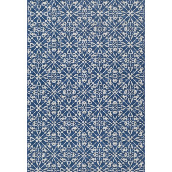 Avatar 200cm x 285cm Snowflake Trellis Indoor and Outdoor Rugs - Blue