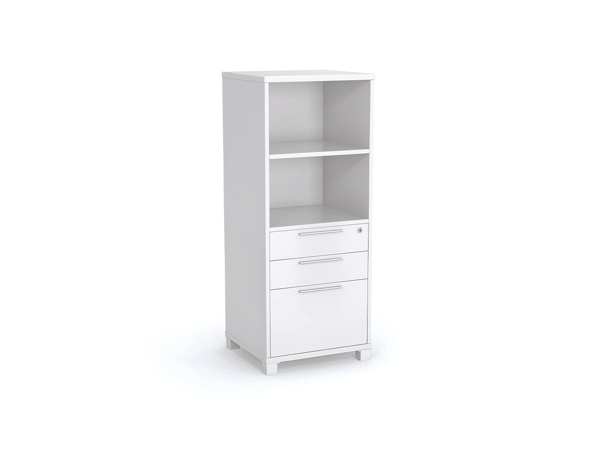 Axis Tower Bookcase - White
