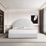 Antoni King Bed Frame - Antique White Boucle with Storage Bed Frame YoBed-Core   