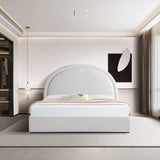 Antoni King Bed Frame - Antique White Boucle with Storage Bed Frame YoBed-Core   