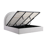 Antoni King Bed Frame - Antique White Boucle with Storage Bed Frame YoBed-Core   