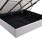 Antoni King Bed Frame - Antique White Boucle with Storage Bed Frame YoBed-Core   
