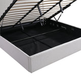 Antoni King Bed Frame - Antique White Boucle with Storage Bed Frame YoBed-Core   