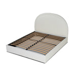 Antoni King Bed Frame - Antique White Boucle with Storage Bed Frame YoBed-Core   
