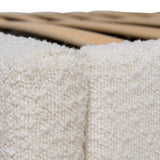 Antoni Queen Bed Frame - Antique White Boucle with Storage Bed Frame YoBed-Core   