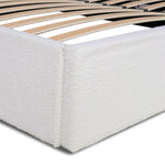 Antoni Queen Bed Frame - Antique White Boucle with Storage Bed Frame YoBed-Core   