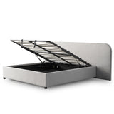 Greta King Sized Bed Frame - Clay Grey with storage Bed Frame Ming-Core   
