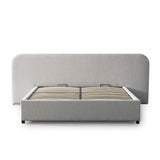 Greta Queen Sized Bed Frame - Clay Grey with storage Bed Frame Ming-Core   