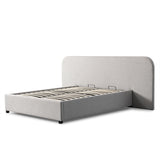 Greta Queen Sized Bed Frame - Clay Grey with storage Bed Frame Ming-Core   