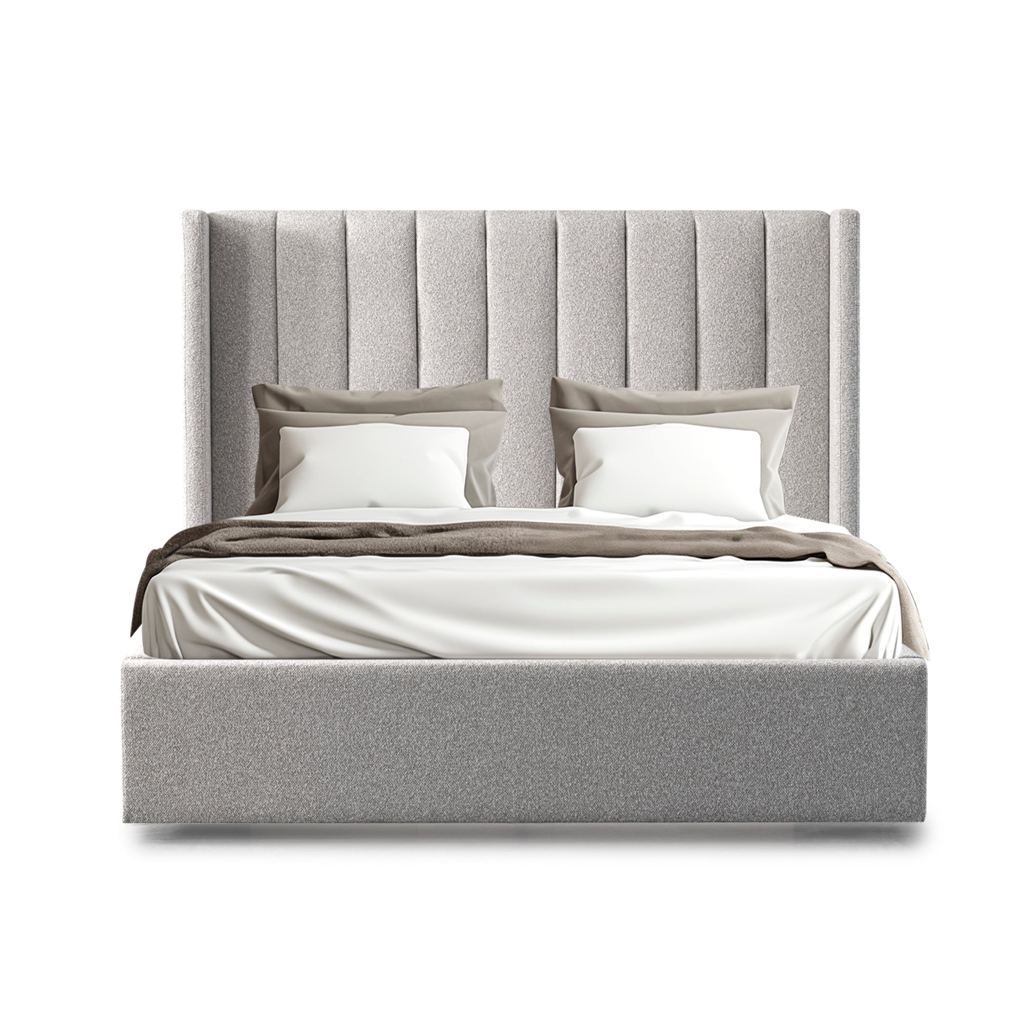 Hillsdale Wide Base Queen Bed Frame - Clay Grey Bed Frame Ming-Core   