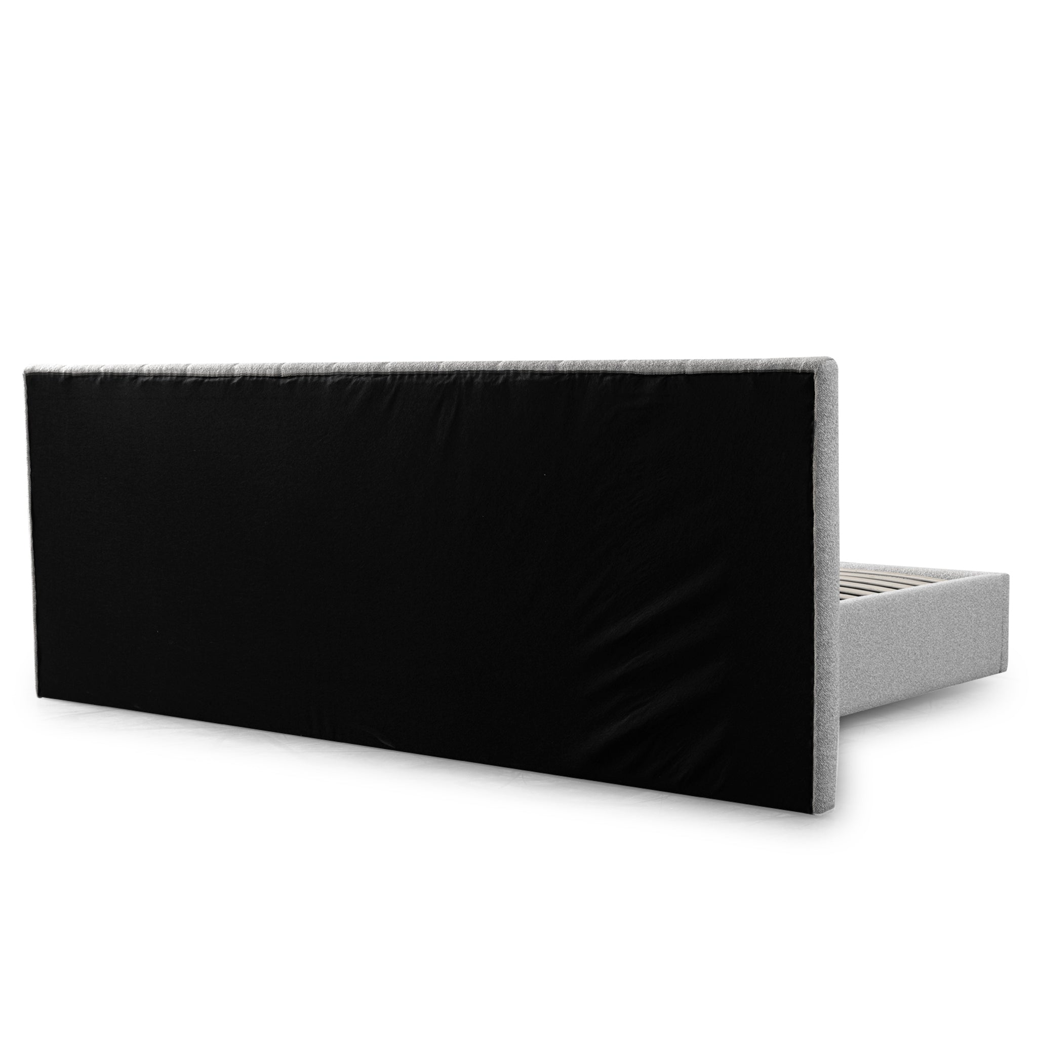 Ralph Wide Base King Sized Bed Frame - Clay Grey with Storage Bed Frame Ming-Core   