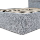 Ex Display - Valmira Queen Bed Frame - Pepper Boucle with Storage Queen Bed YoBed-Core