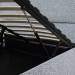 Ex Display - Valmira Queen Bed Frame - Pepper Boucle with Storage Queen Bed YoBed-Core