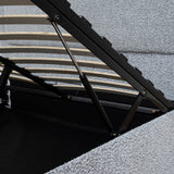 Ex Display - Valmira Queen Bed Frame - Pepper Boucle with Storage Queen Bed YoBed-Core