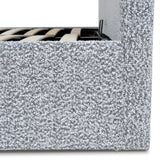 Ex Display - Valmira Queen Bed Frame - Pepper Boucle with Storage Queen Bed YoBed-Core