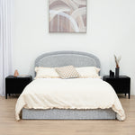 Ex Display - Valmira Queen Bed Frame - Pepper Boucle with Storage Queen Bed YoBed-Core