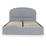 Ex Display - Valmira Queen Bed Frame - Pepper Boucle with Storage Queen Bed YoBed-Core