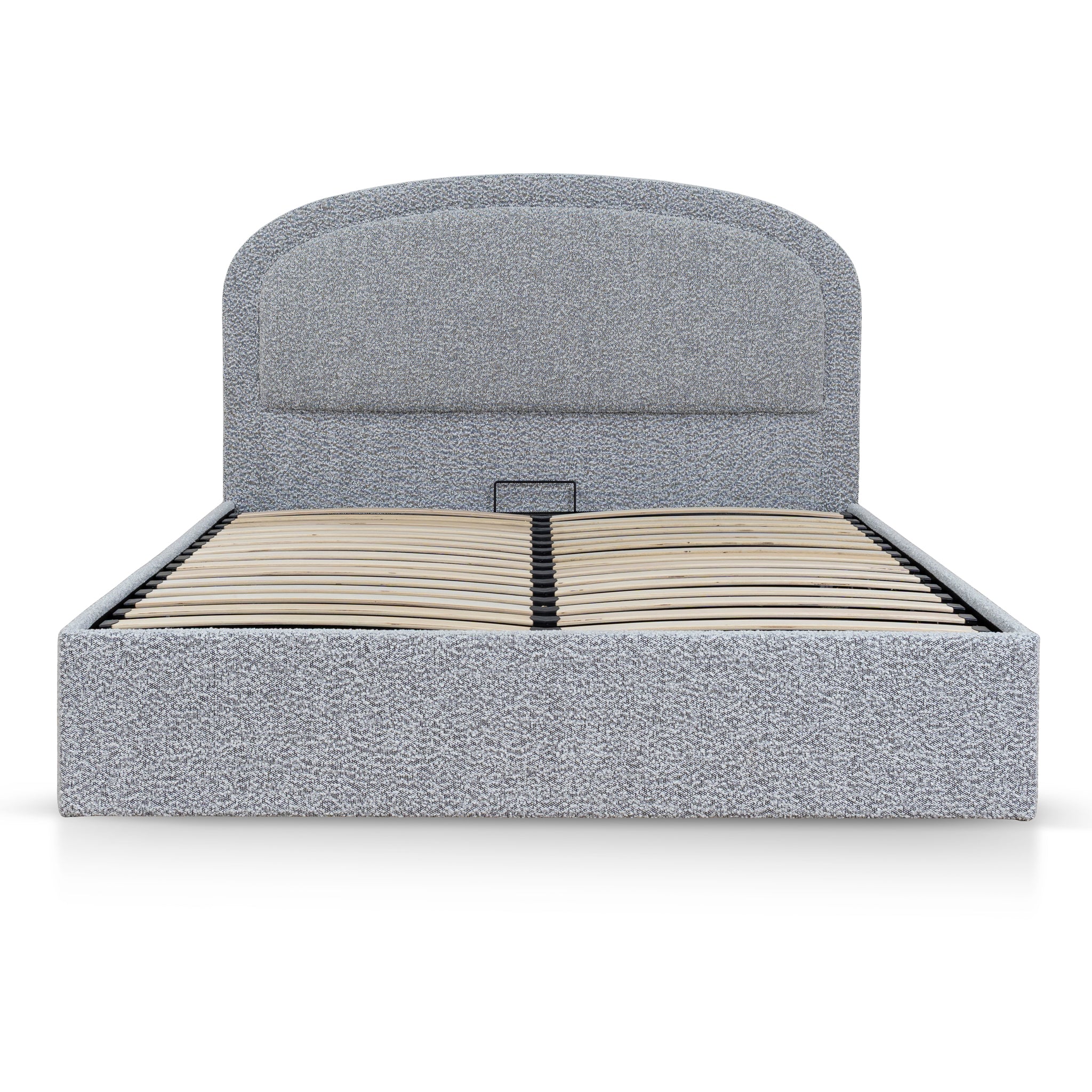 Ex Display - Valmira Queen Bed Frame - Pepper Boucle with Storage Queen Bed YoBed-Core