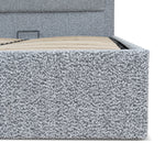 Ex Display - Valmira Queen Bed Frame - Pepper Boucle with Storage Queen Bed YoBed-Core