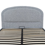 Ex Display - Valmira Queen Bed Frame - Pepper Boucle with Storage Queen Bed YoBed-Core