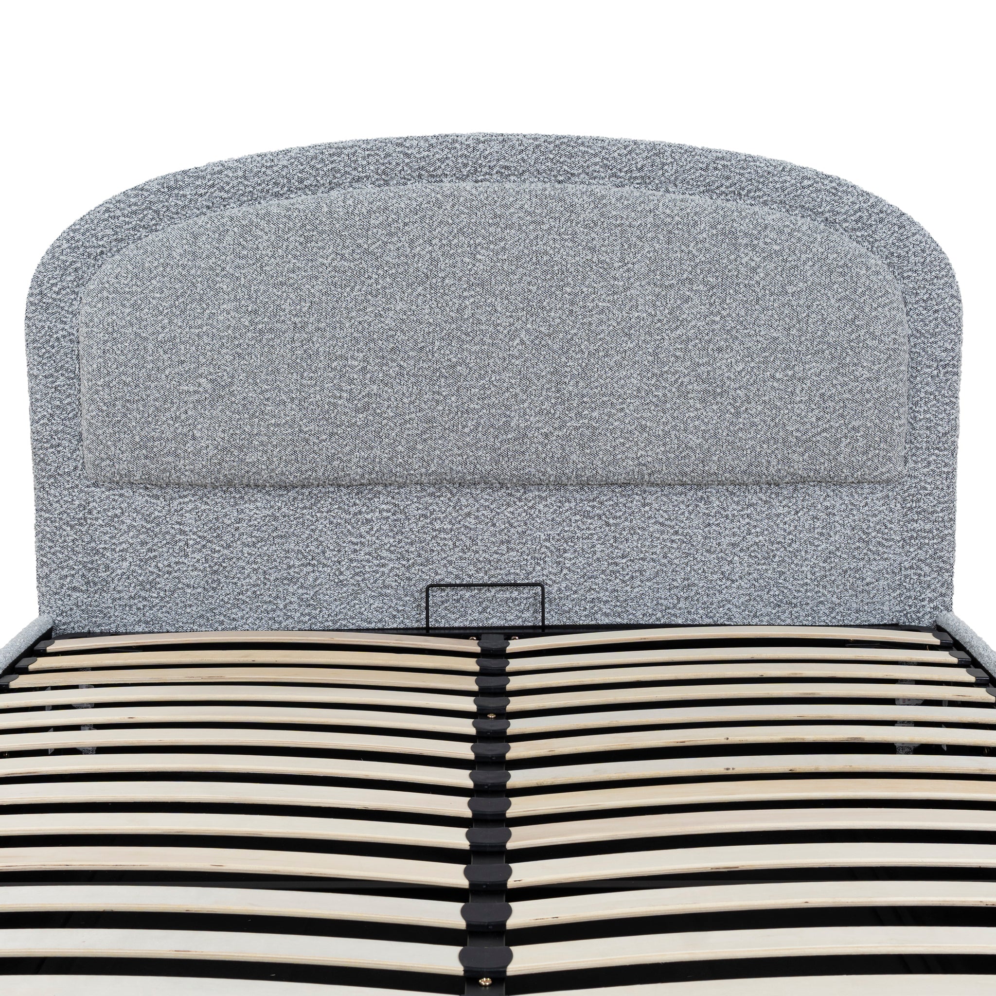 Ex Display - Valmira Queen Bed Frame - Pepper Boucle with Storage Queen Bed YoBed-Core