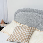 Ex Display - Valmira Queen Bed Frame - Pepper Boucle with Storage Queen Bed YoBed-Core