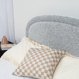 Ex Display - Valmira Queen Bed Frame - Pepper Boucle with Storage Queen Bed YoBed-Core