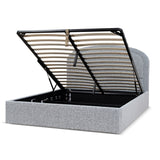 Ex Display - Valmira Queen Bed Frame - Pepper Boucle with Storage Queen Bed YoBed-Core
