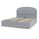 Ex Display - Valmira Queen Bed Frame - Pepper Boucle with Storage Queen Bed YoBed-Core