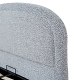 Ex Display - Valmira Queen Bed Frame - Pepper Boucle with Storage Queen Bed YoBed-Core