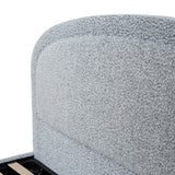 Ex Display - Valmira Queen Bed Frame - Pepper Boucle with Storage Queen Bed YoBed-Core