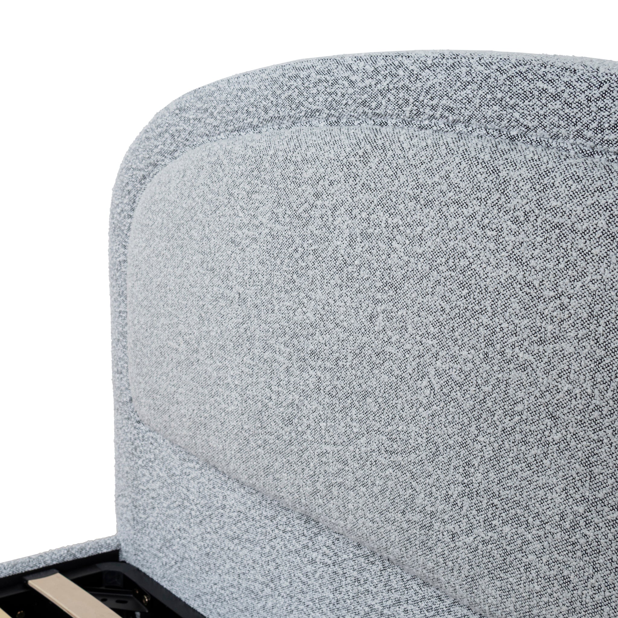 Ex Display - Valmira Queen Bed Frame - Pepper Boucle with Storage Queen Bed YoBed-Core