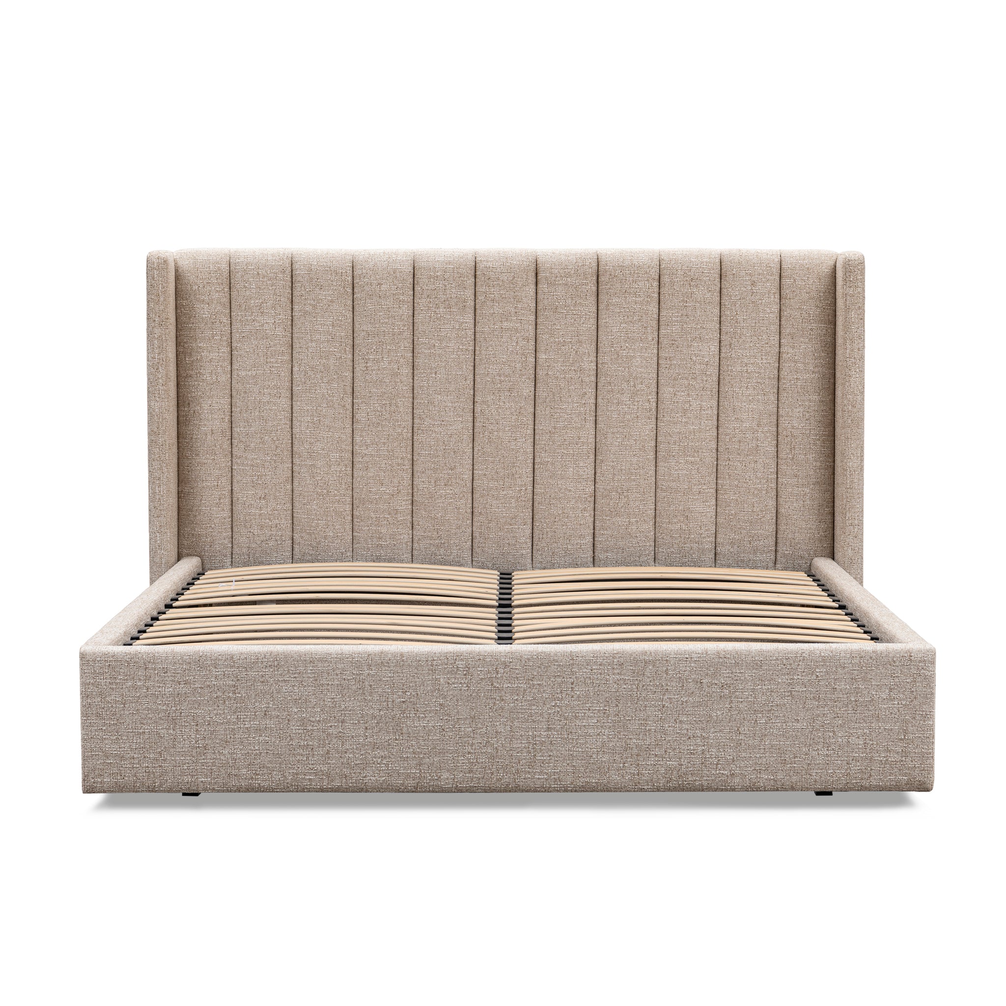 Hillsdale King Wide Base Bed Frame - Pale Beige King Bed Ming-Core