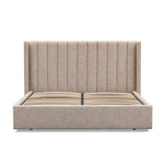 Hillsdale Queen Wide Base Bed Frame - Pale Beige Queen Bed Ming-Core