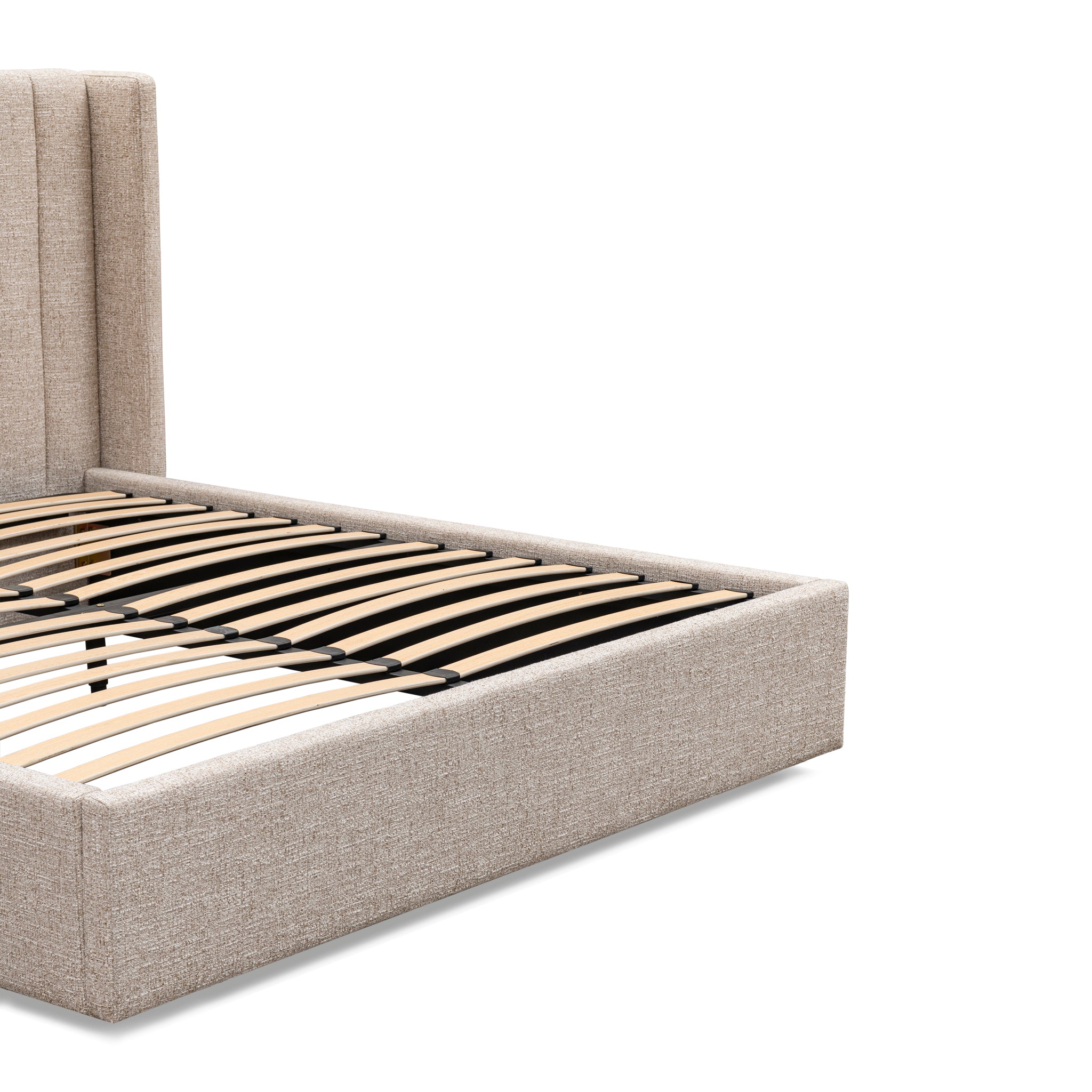 Hillsdale King Wide Base Bed Frame - Pale Beige King Bed Ming-Core