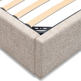 Hillsdale Queen Wide Base Bed Frame - Pale Beige